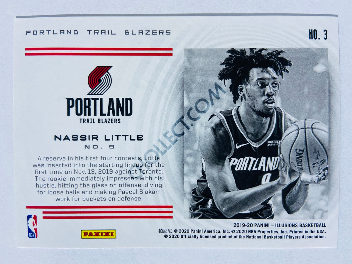 Nassir Little - Portland Trail Blazers 2019-20 Panini Illusions Instant Impact RC Rookie #3