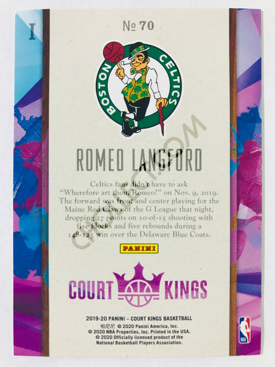 Romeo Langford - Boston Celtics 2019-20 Panini Court Kings RC Rookie Level I #70