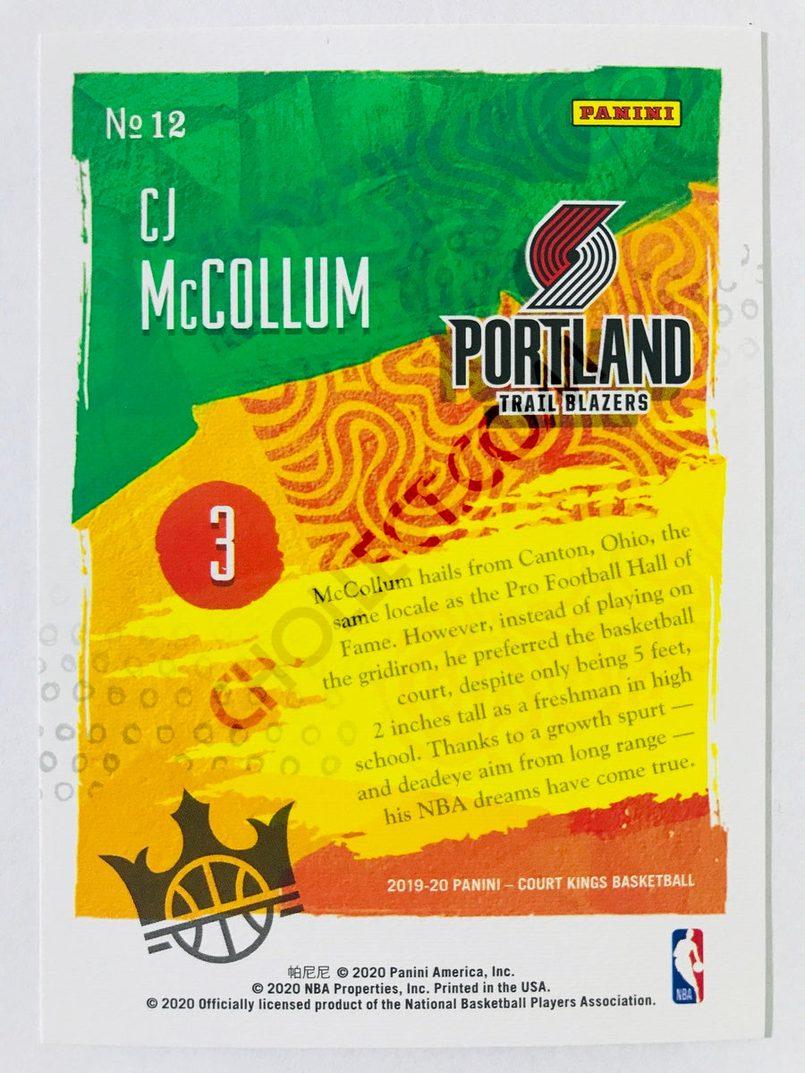 CJ McCollum - Portland Trail Blazers 2019-20 Panini Court Kings Modern Strokes Insert #12