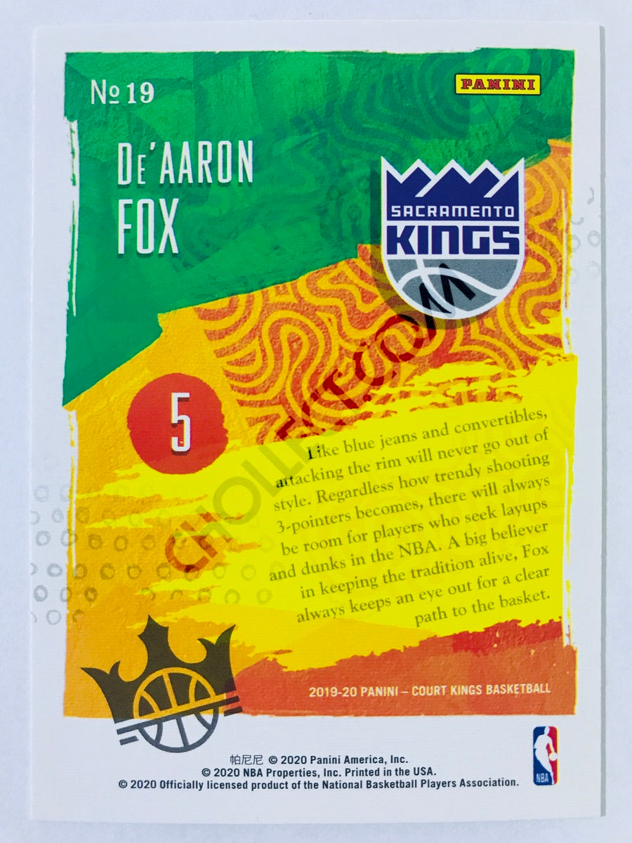 De'Aaron Fox - Sacramento Kings 2019-20 Panini Court Kings Modern Strokes Insert #19