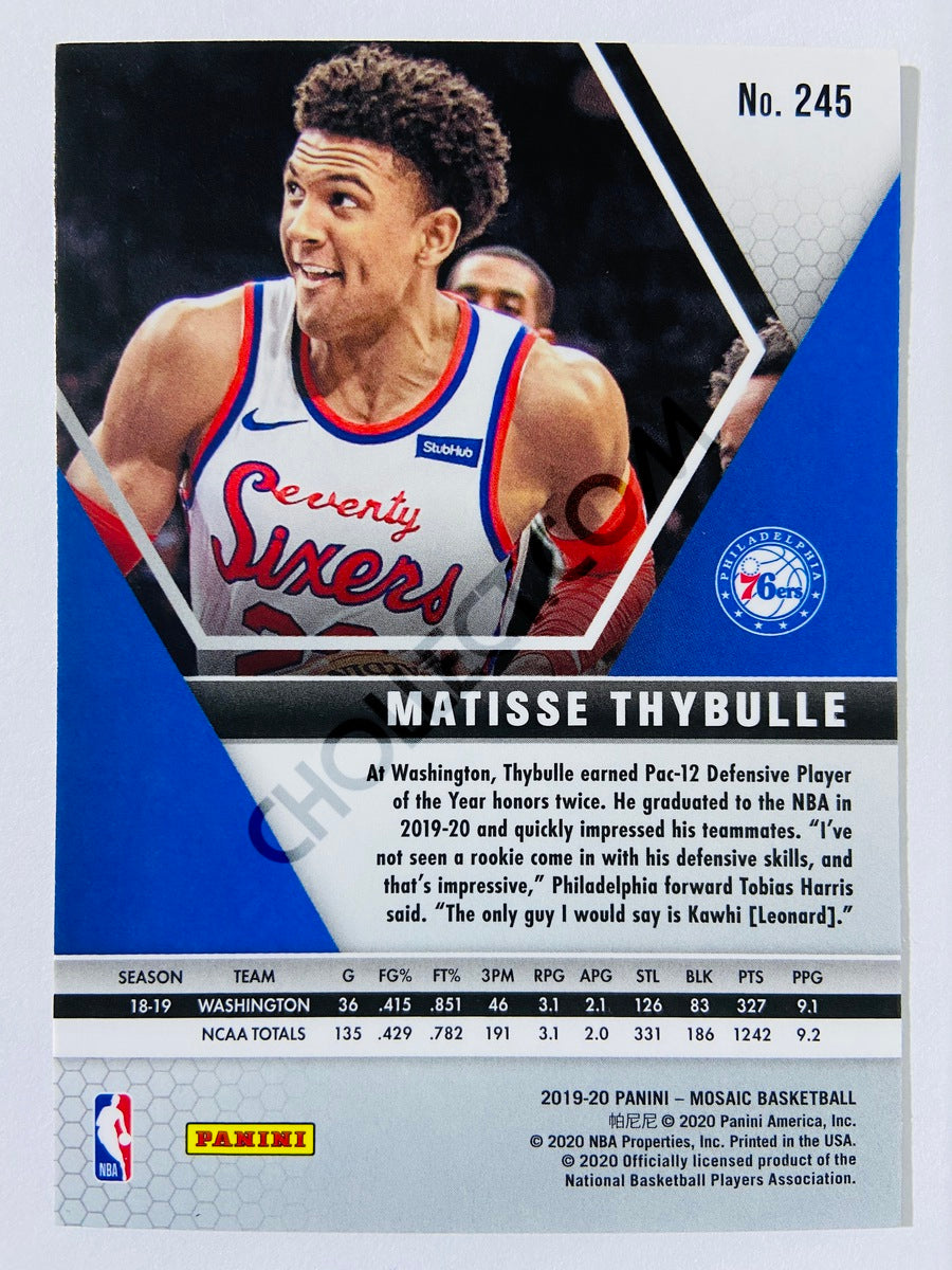Matisse Thybulle - Philadelphia 76ers 2019-20 Panini Mosaic RC Rookie #245