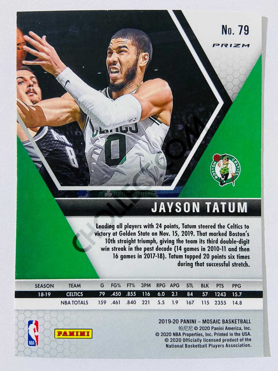 Jayson Tatum - Boston Celtics 2019-20 Panini Mosaic Pink Camo Parallel #79