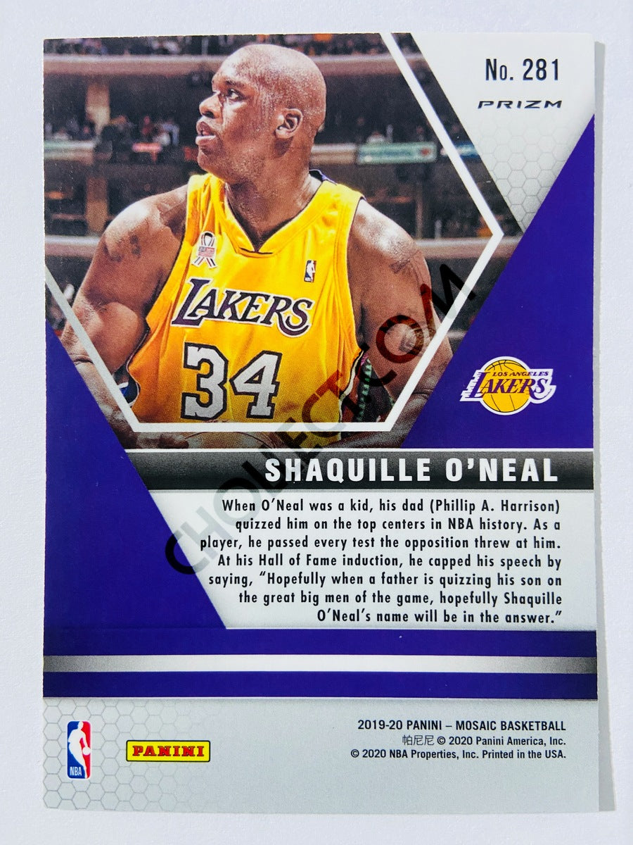 Shaquille O'Neal – Los Angeles Lakers 2019-20 Panini Mosaic Hall of Fame Green Parallel #281