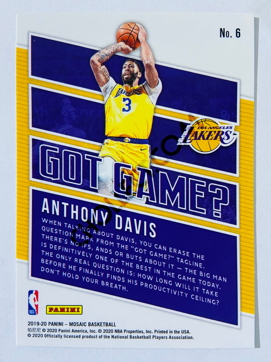 Anthony Davis - Los Angeles Lakers 2019-20 Panini Mosaic Got Game? Insert #6