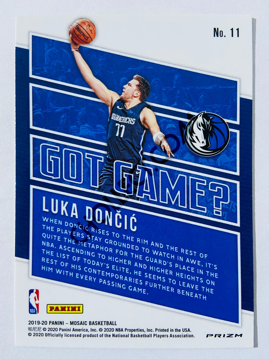 Luka Doncic - Dallas Mavericks 2019-20 Panini Mosaic Got Game? Green Parallel #11
