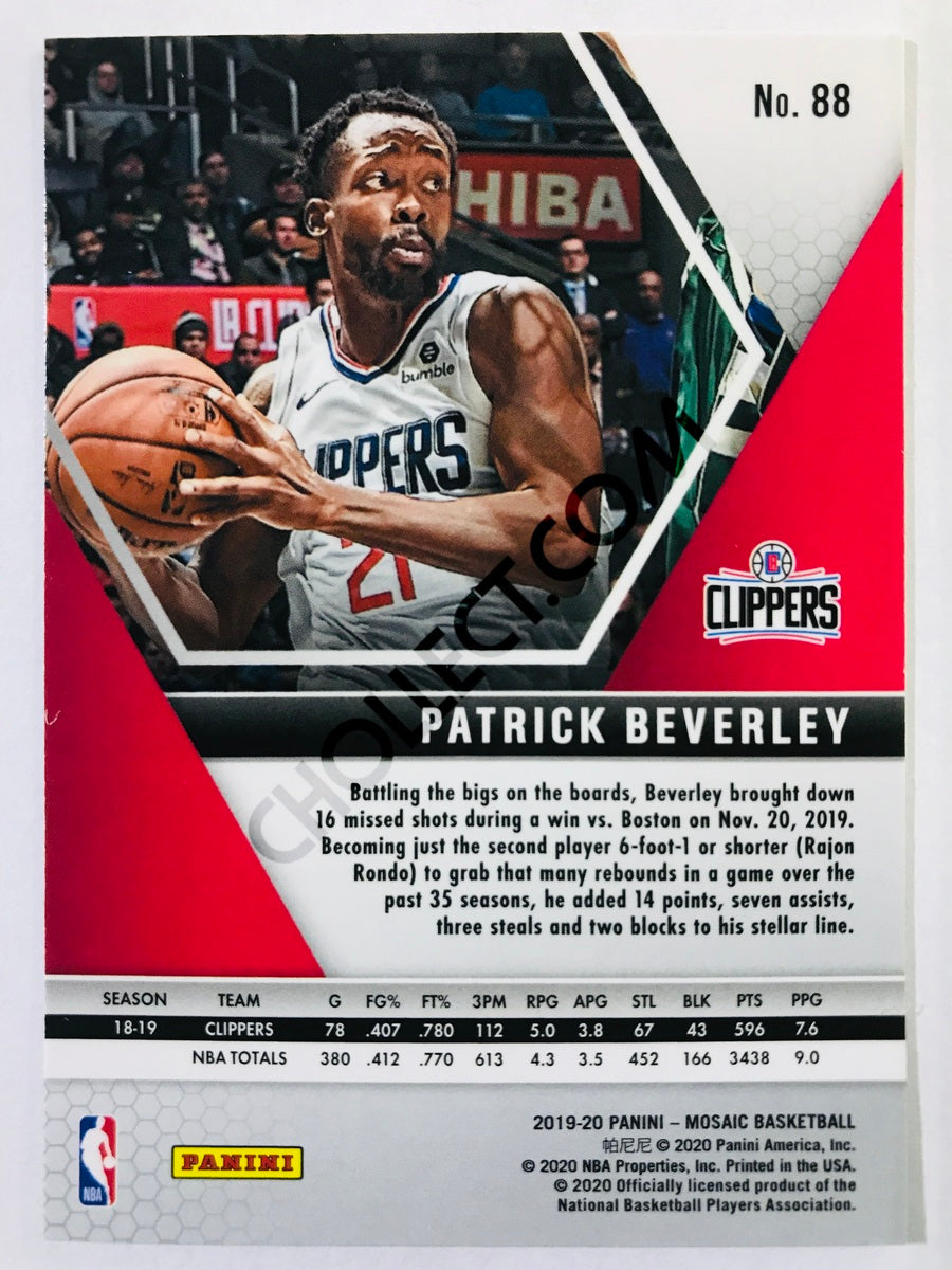Patrick Beverley - Los Angeles Clippers 2019-20 Panini Mosaic #88