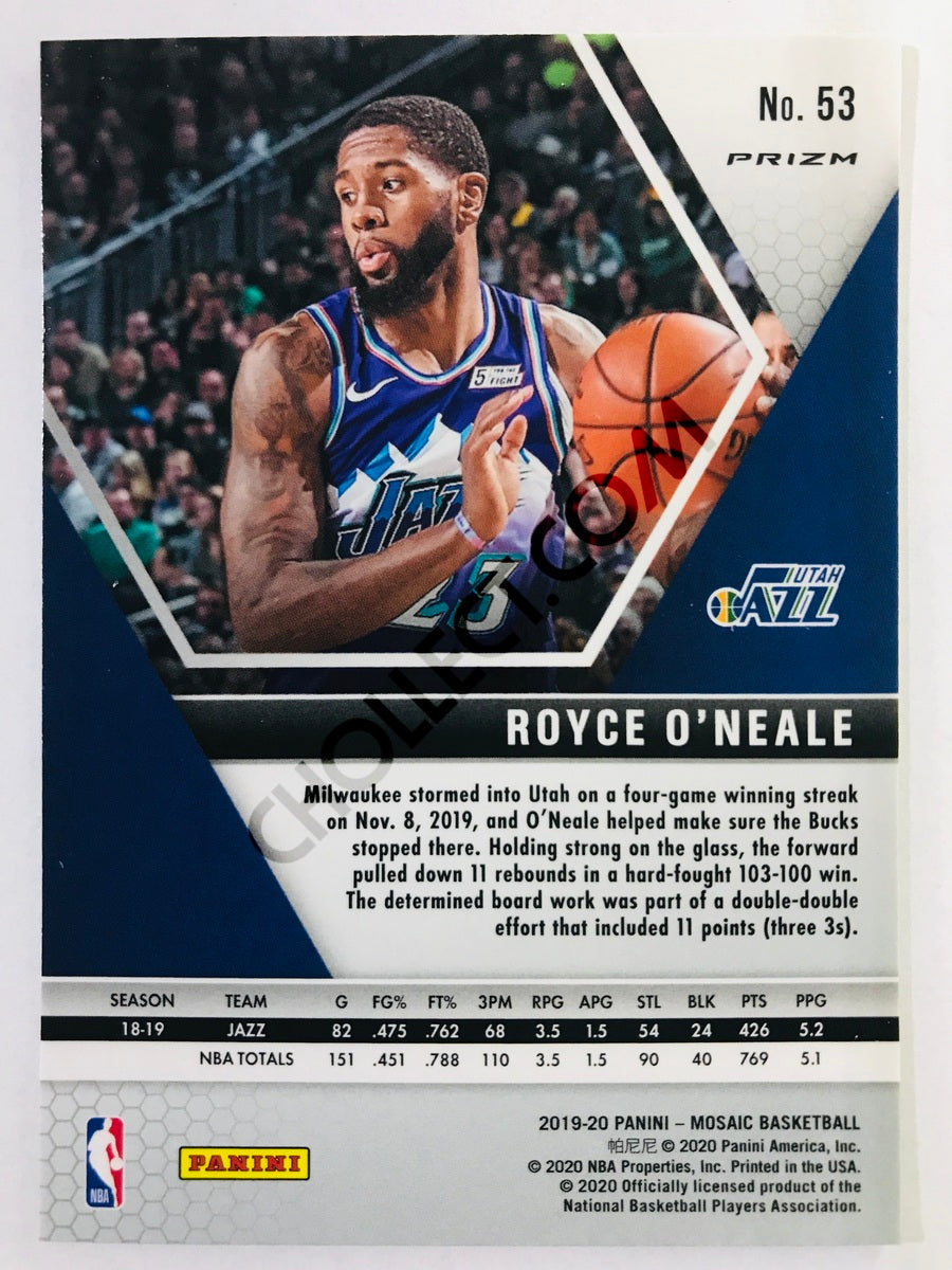 Royce O'Neale - Utah Jazz 2019-20 Panini Mosaic Pink Camo Parallel #53