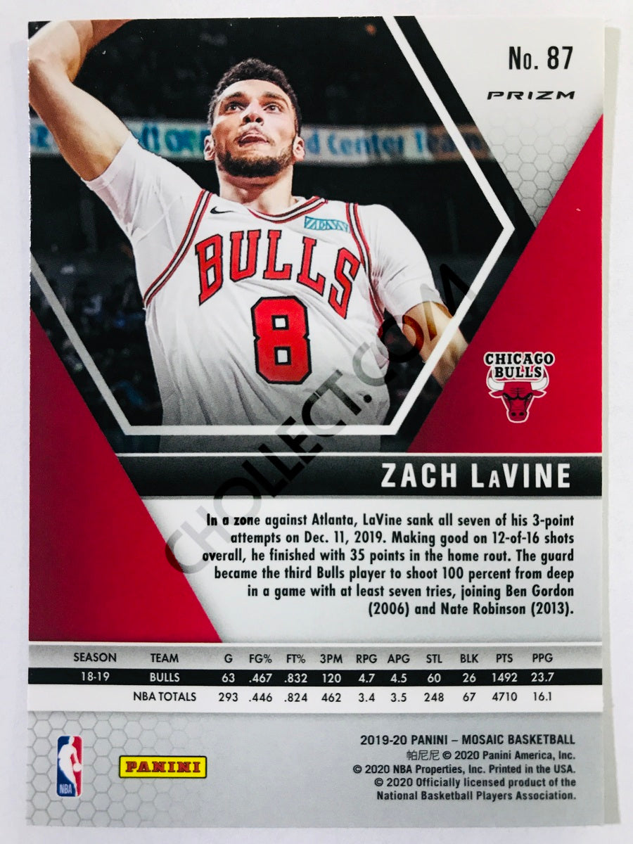 Zach LaVine - Chicago Bulls 2019-20 Panini Mosaic Pink Camo Parallel #87
