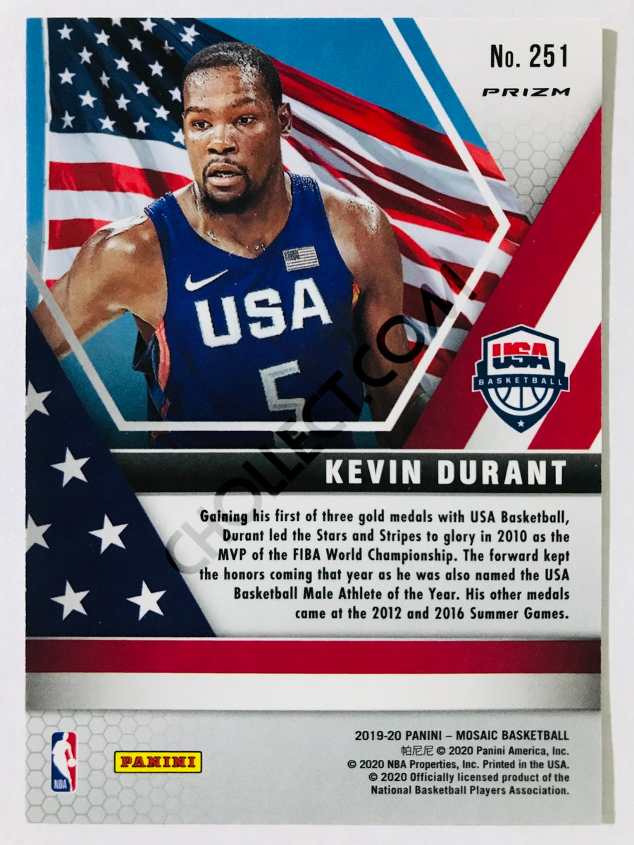 Kevin Durant - USA Basketball 2019-20 Panini Mosaic Pink Camo Parallel #251