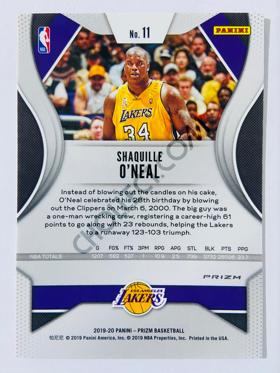 Shaquille O'Neal - Los Angeles Lakers 2019-20 Panini Prizm Orange Ice Parallel #11