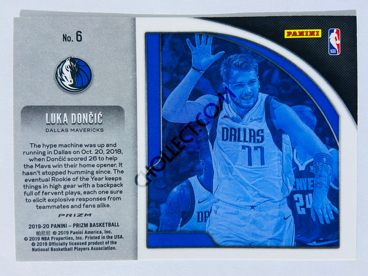 Luka Doncic - Dallas Mavericks 2019-20 Panini Prizm Get Hyped! Silver Parallel #6
