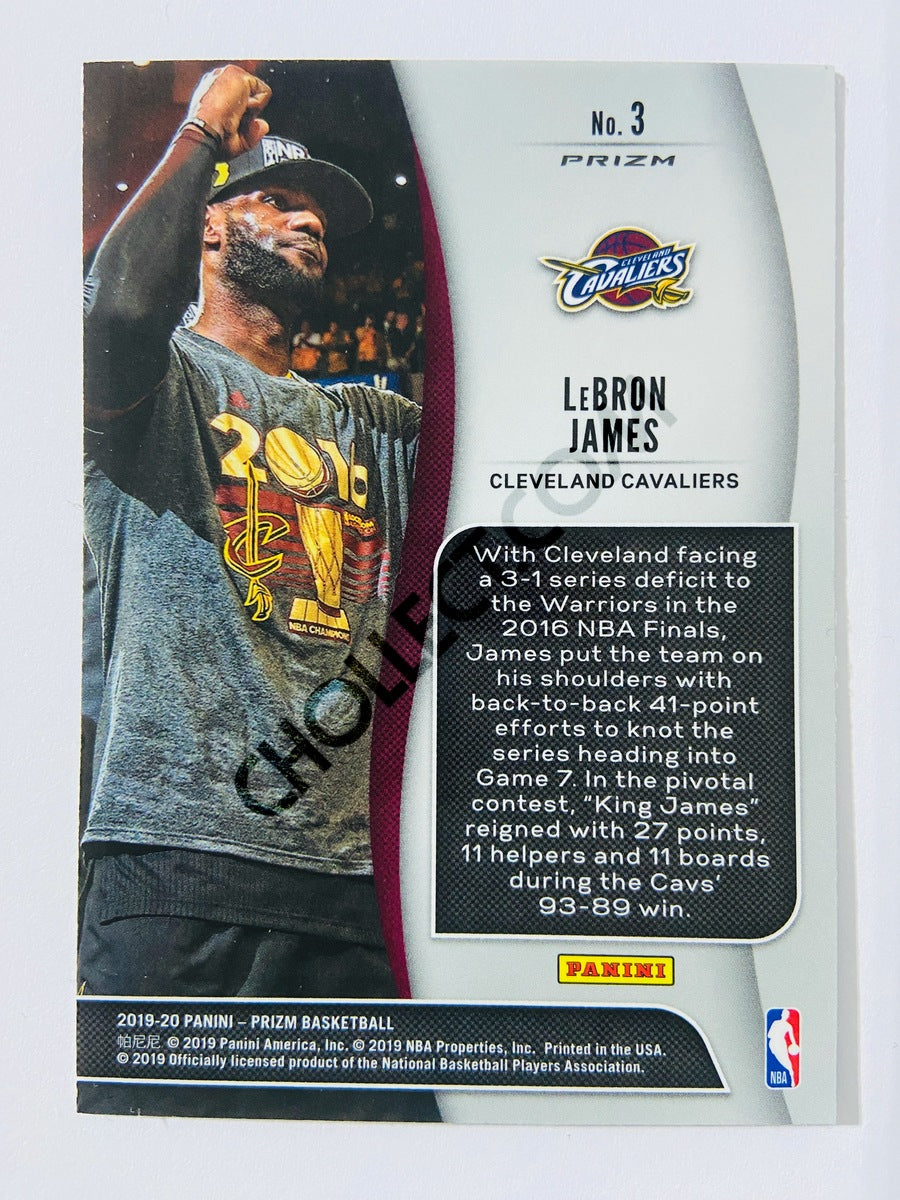 Lebron James – Cleveland Cavaliers 2019-20 Panini Prizm NBA Finalists Green Prizm #3