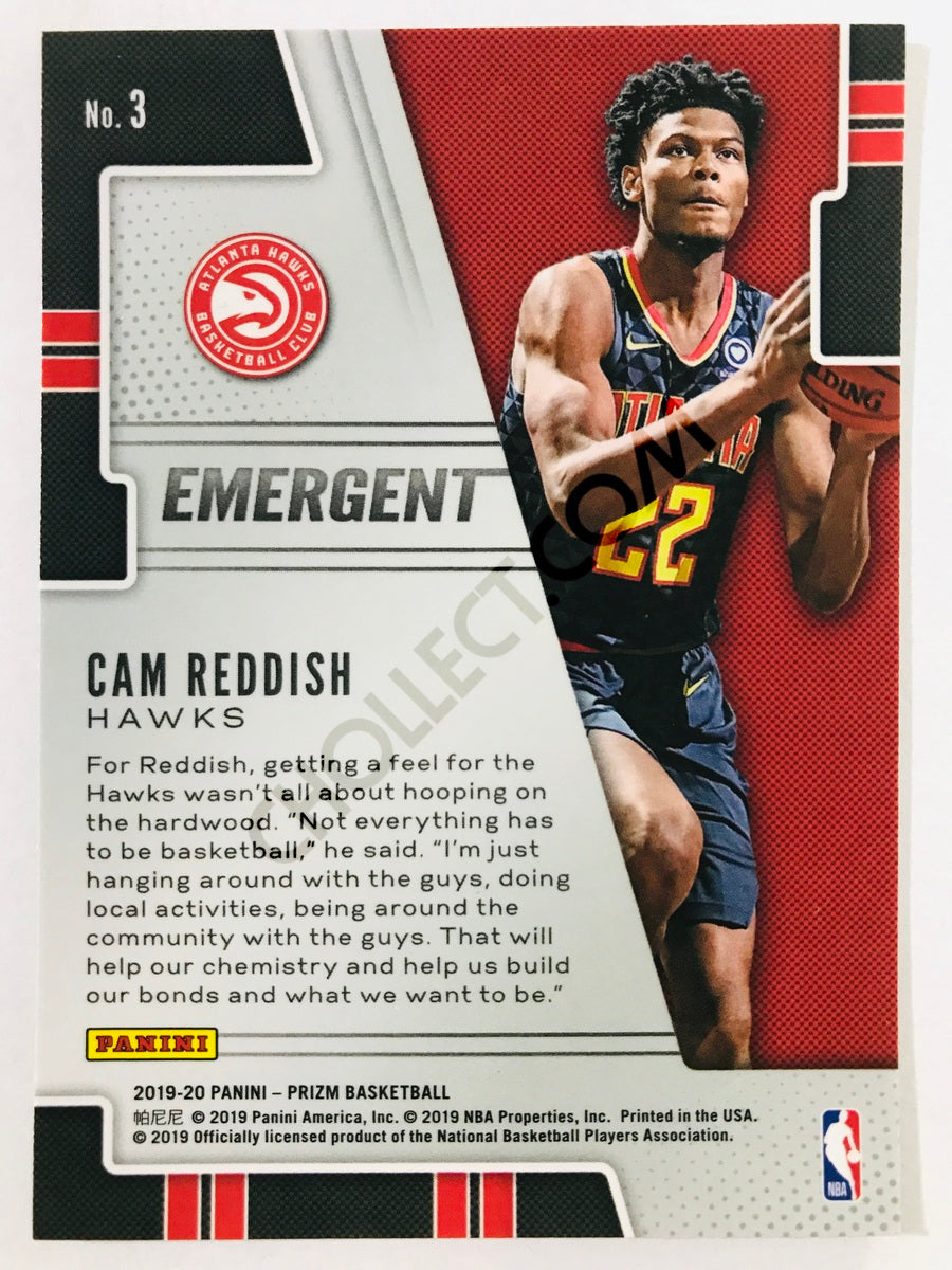 Cam Reddish - Atlanta Hawks 2019-20 Panini Prizm Emergent Insert #3