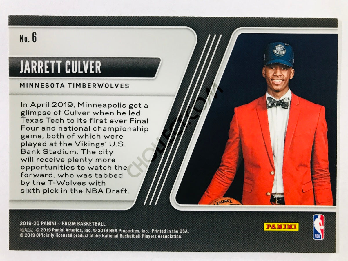 Jarrett Culver - Minnesota Timberwolves 2019-20 Panini Prizm Luck of the Lottery Insert #6