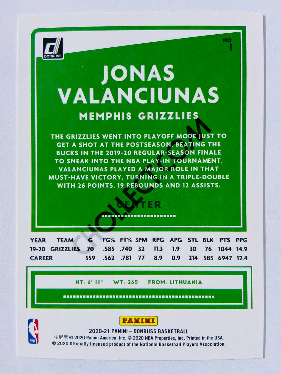 Jonas Valanciunas - Memphis Grizzlies 2020-21 Panini Donruss #1