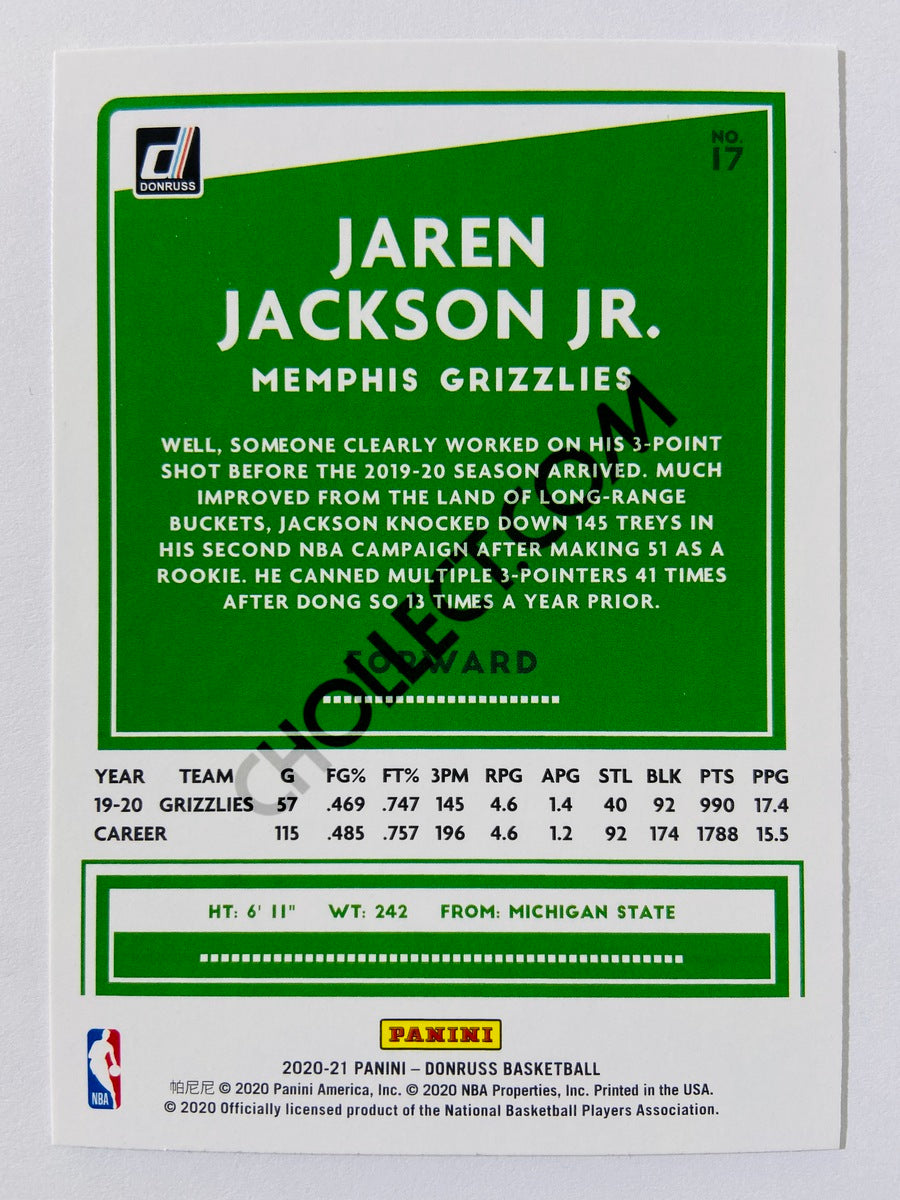Jaren Jackson Jr. - Memphis Grizzlies 2020-21 Panini Donruss #17