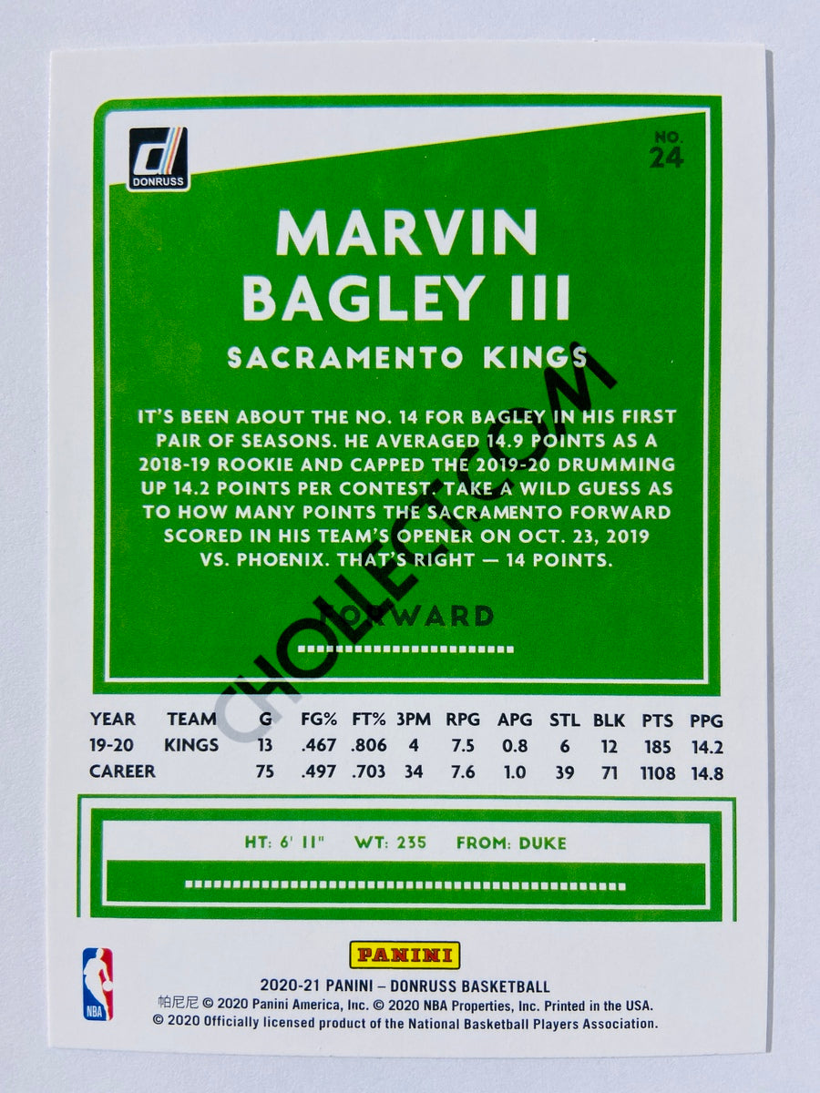 Marvin Bagley III - Sacramento Kings 2020-21 Panini Donruss #24