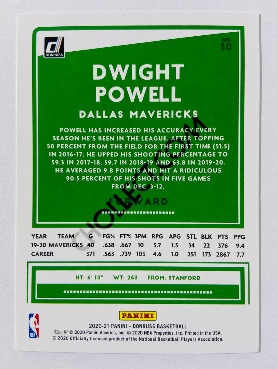 Dwight Powell - Dallas Mavericks 2020-21 Panini Donruss #30