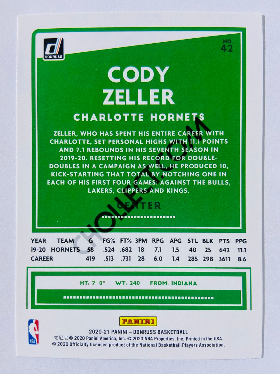 Cody Zeller - Charlotte Hornets 2020-21 Panini Donruss #42