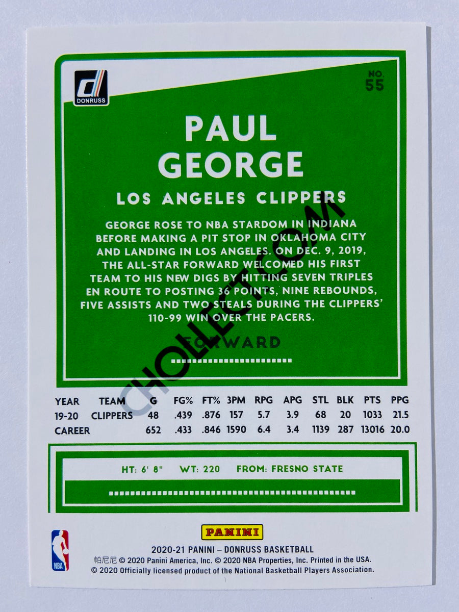 Paul George - Los Angeles Clippers 2020-21 Panini Donruss #55