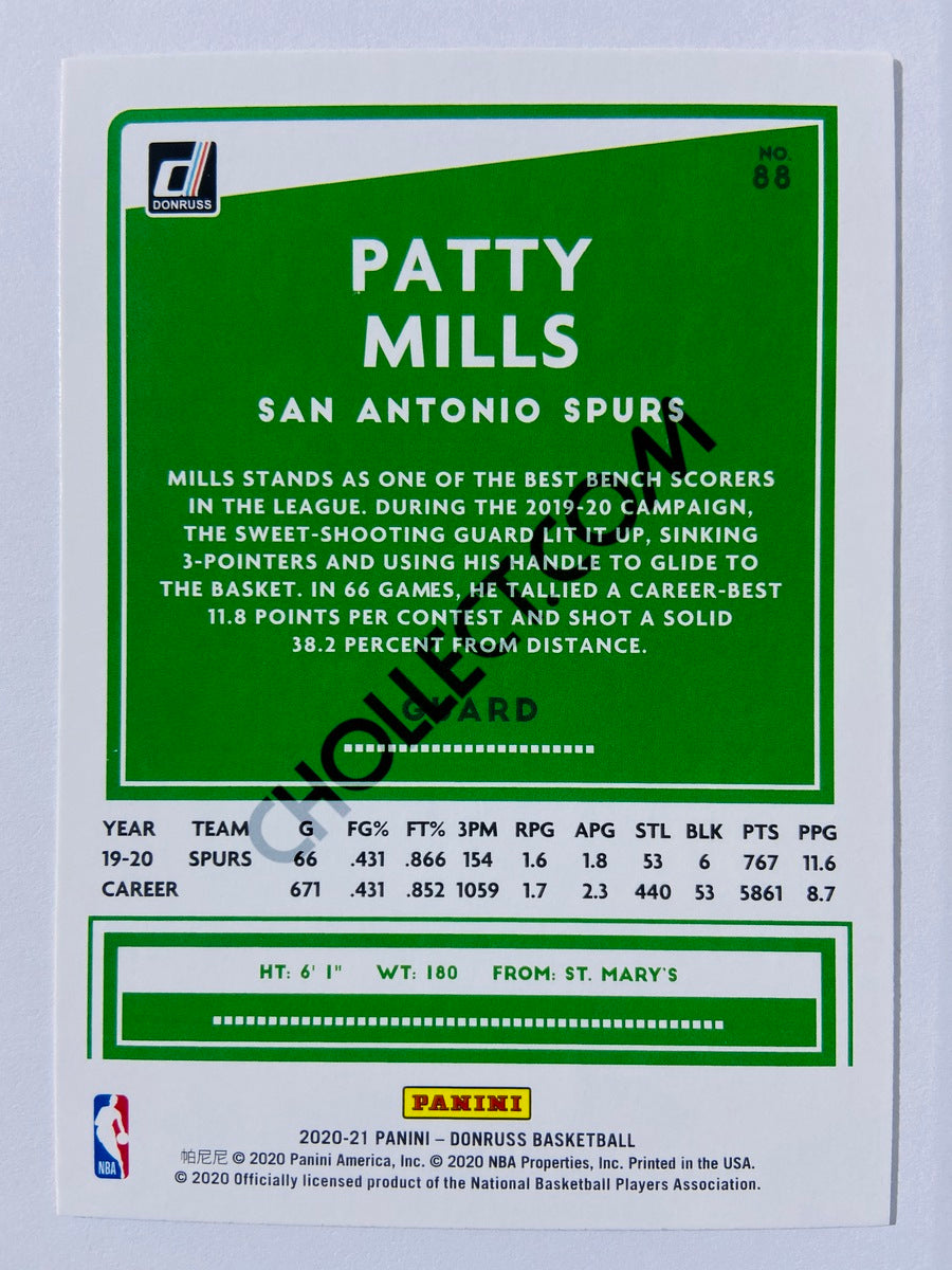 Patty Mills - San Antonio Spurs 2020-21 Panini Donruss #88