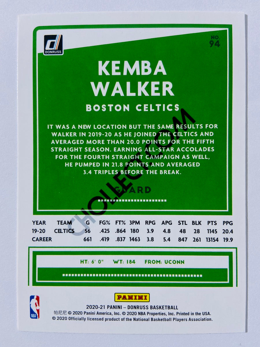 Kemba Walker - Boston Celtics 2020-21 Panini Donruss #94