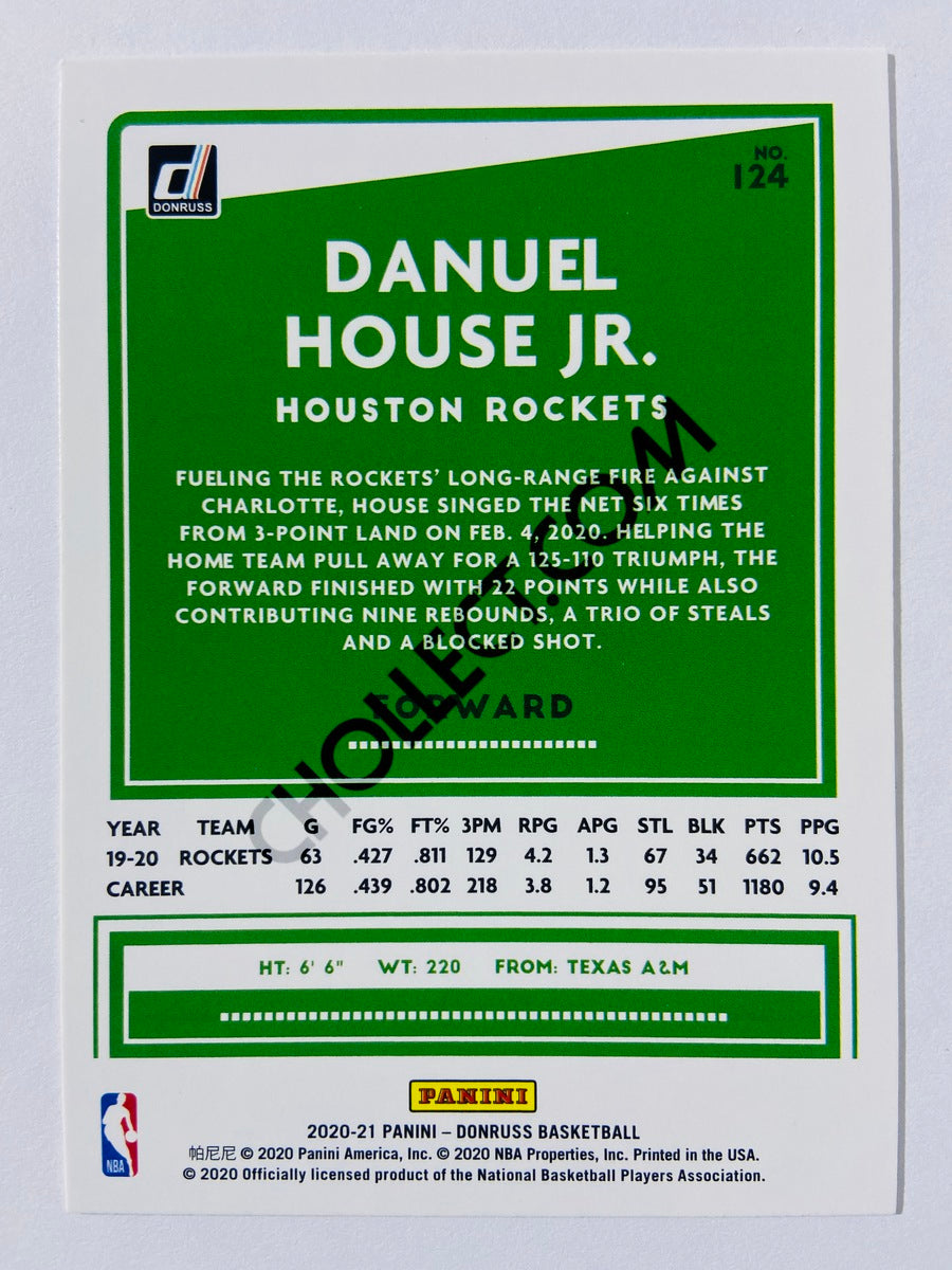 Danuel House Jr. - Houston Rockets 2020-21 Panini Donruss #124