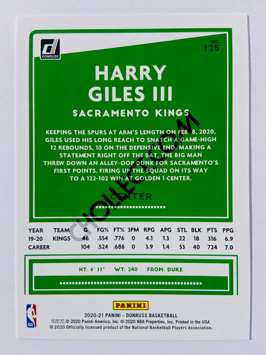Harry Giles III - Sacramento Kings 2020-21 Panini Donruss #125
