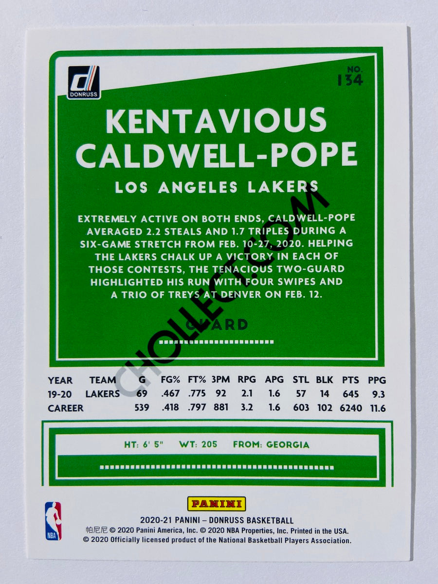 Kentavious Caldwell-Pope - Los Angeles Lakers 2020-21 Panini Donruss #134