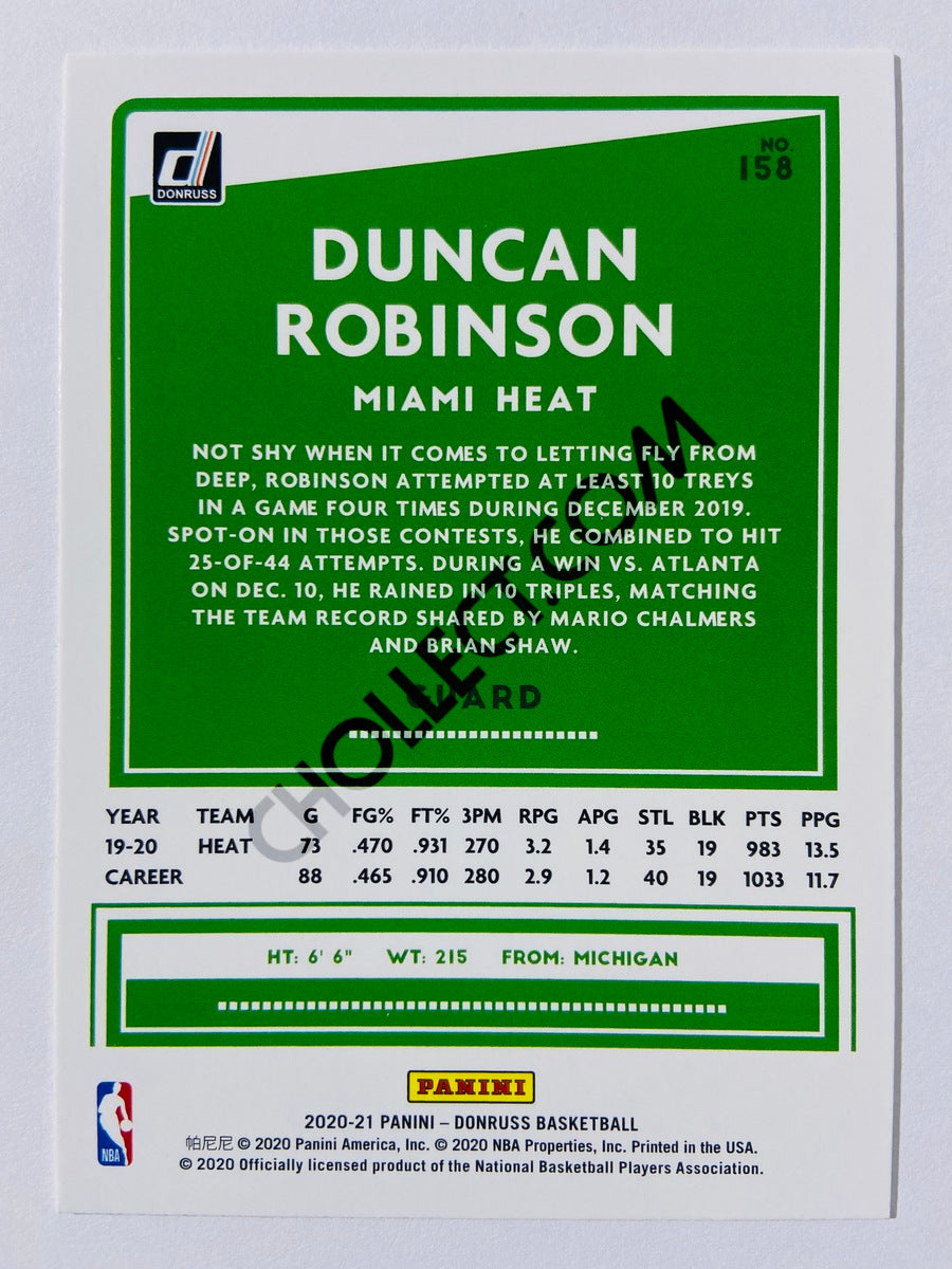 Duncan Robinson - Miami Heat 2020-21 Panini Donruss #158