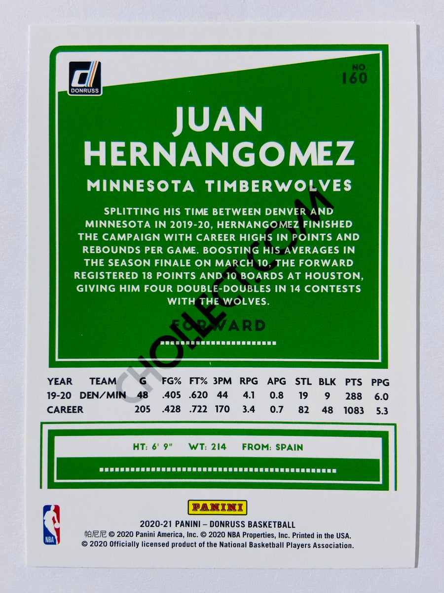 Juancho Hernangomez - Minnesota Timberwolves 2020-21 Panini Donruss #160