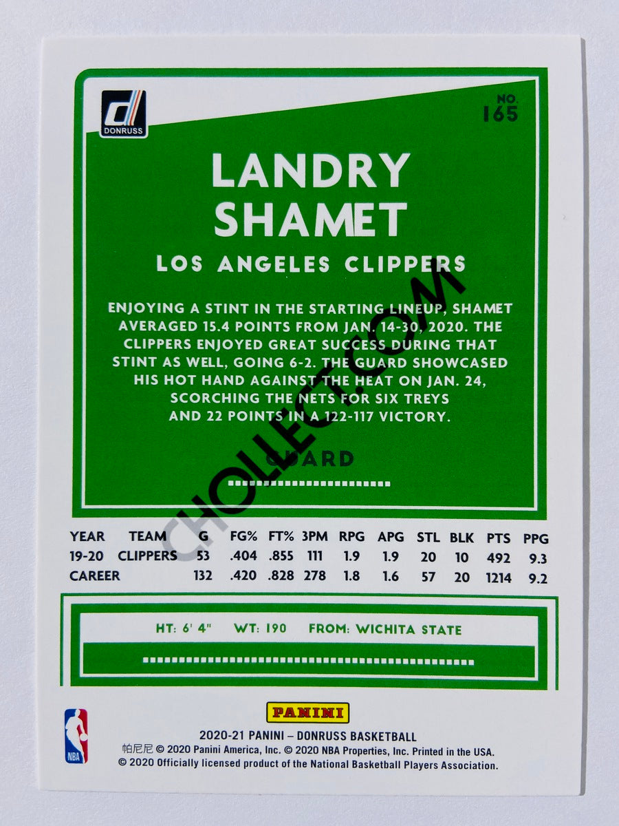 Landry Shamet - Los Angeles Clippers 2020-21 Panini Donruss #165