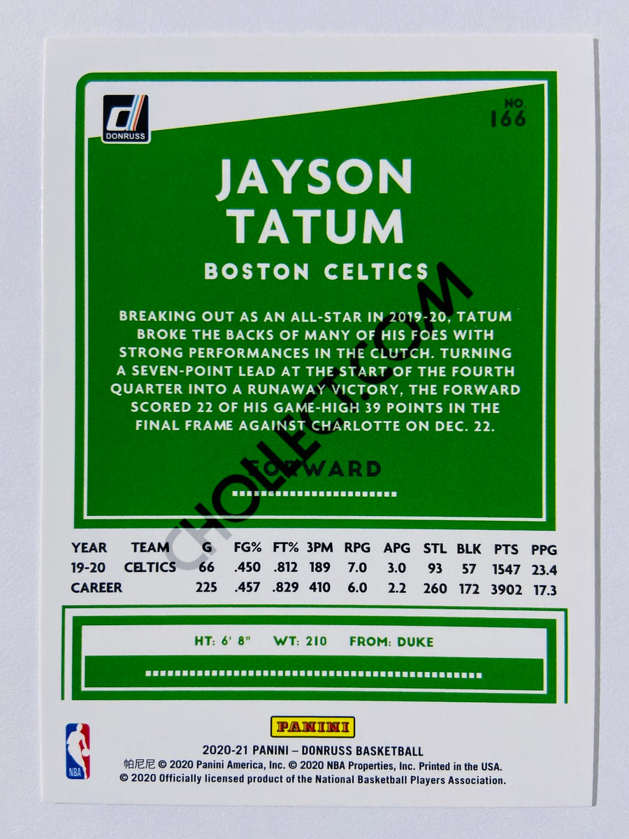 Jayson Tatum - Boston Celtics 2020-21 Panini Donruss #166