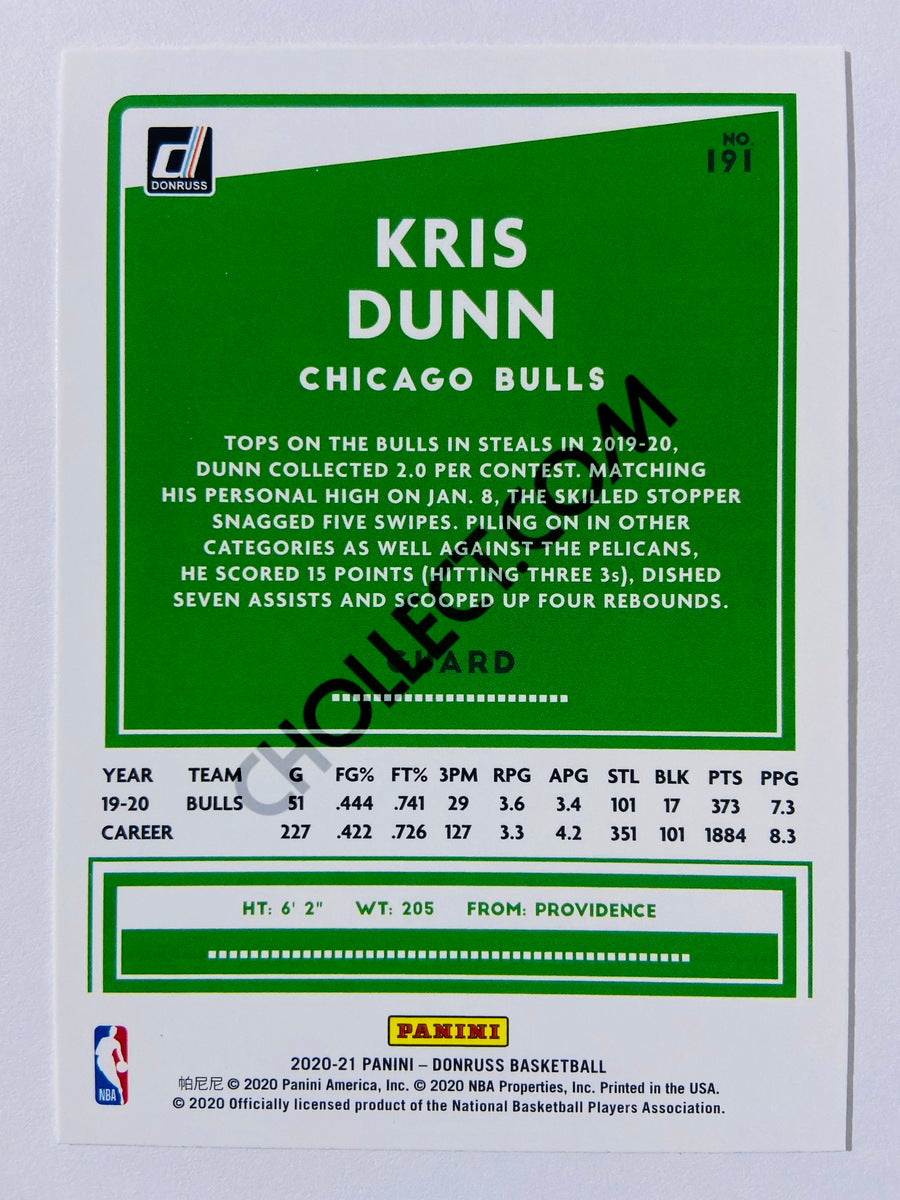 Kris Dunn - Chicago Bulls 2020-21 Panini Donruss #191