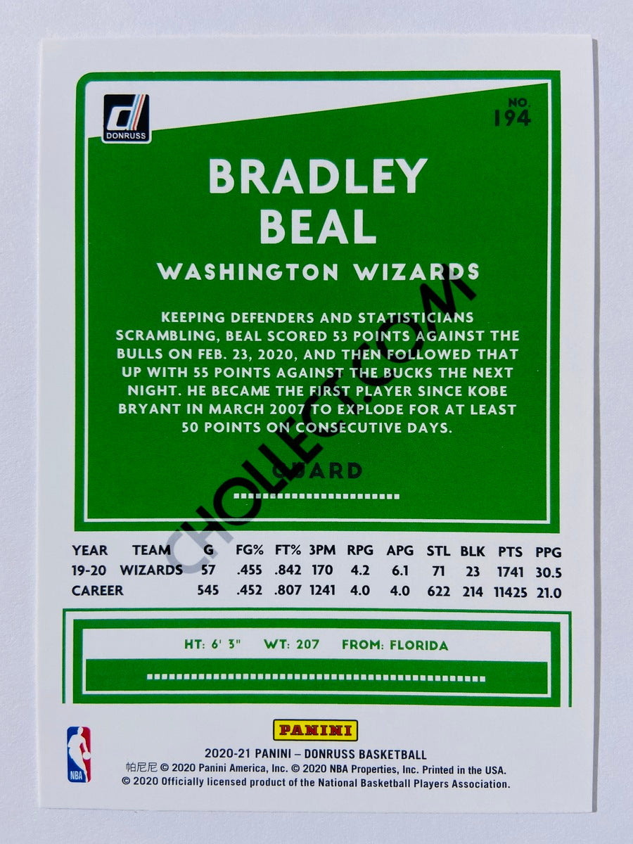 Bradley Beal - Washington Wizards 2020-21 Panini Donruss #194