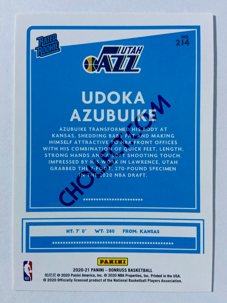 Udoka Azubuike - Utah Jazz 2020-21 Panini Donruss Rated Rookie #214