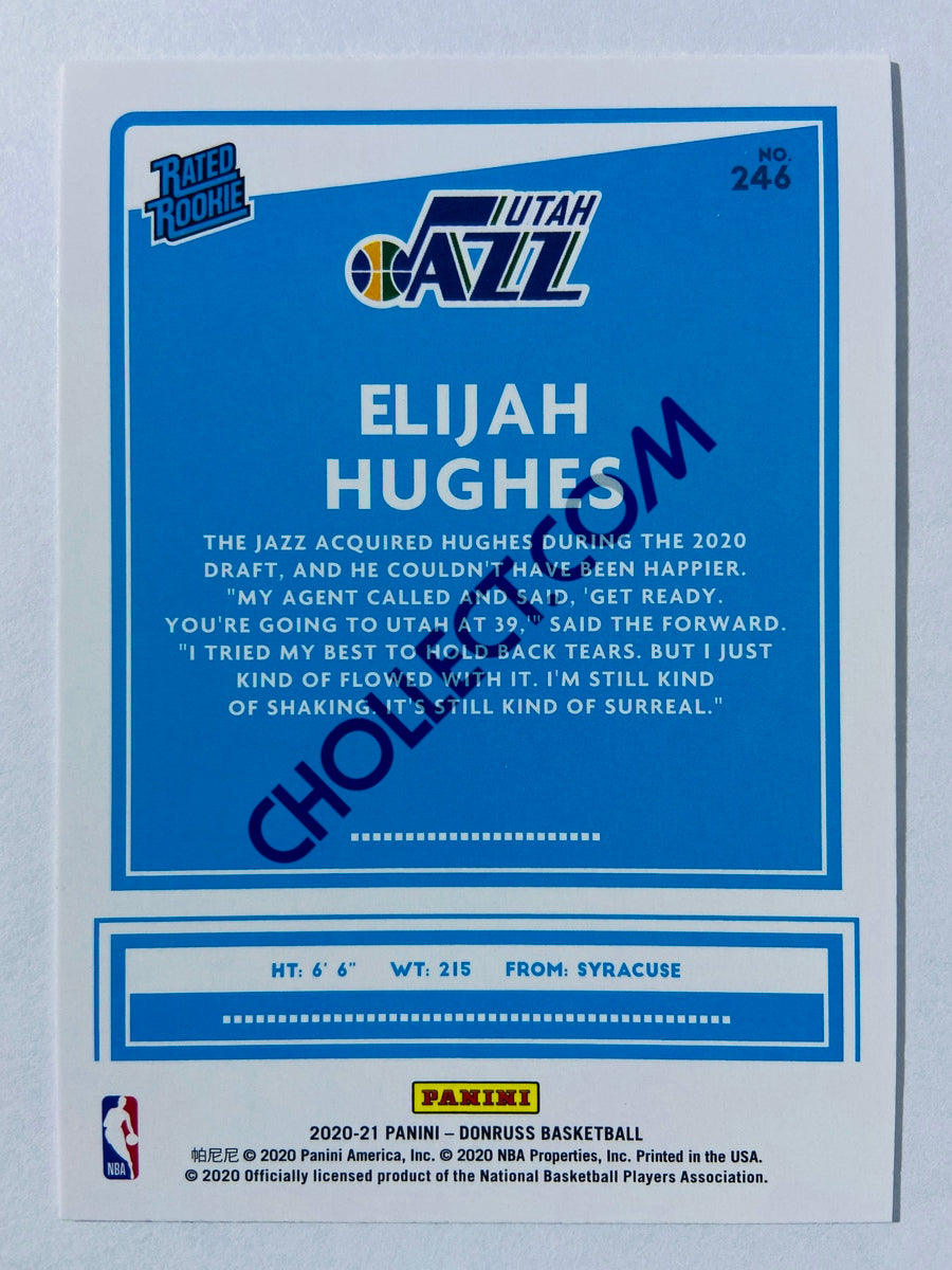 Elijah Hughes - Utah Jazz 2020-21 Panini Donruss Rated Rookie #246