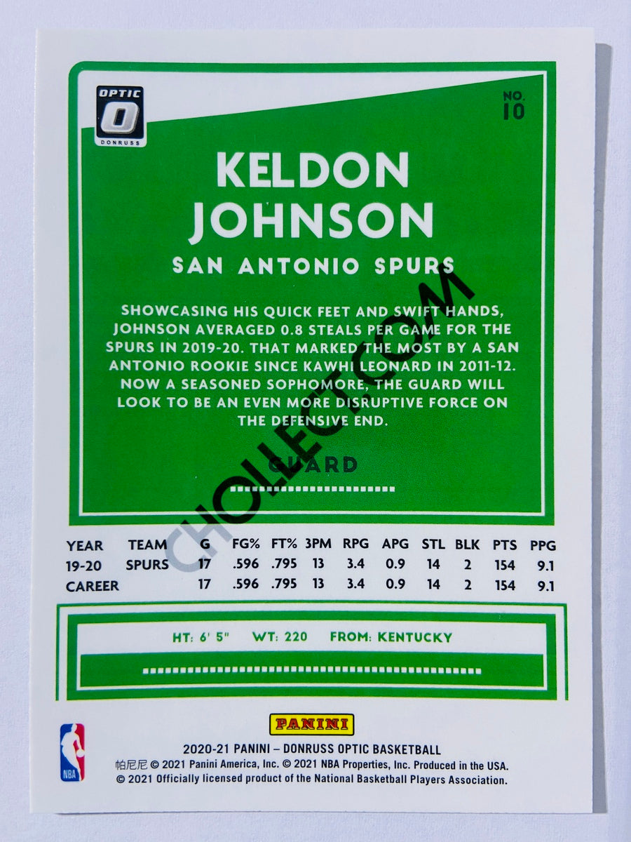 Keldon Johnson - San Antonio Spurs 2020-21 Panini Donruss Optic #10