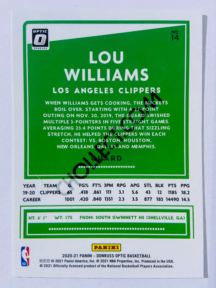 Lou Williams - Los Angeles Clippers 2020-21 Panini Donruss Optic #14