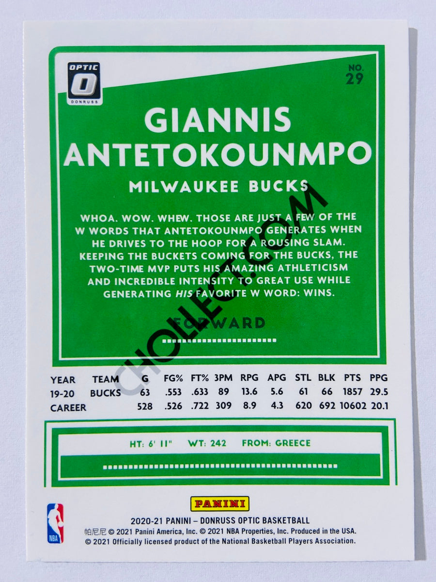 Giannis Antetokounmpo - Milwaukee Bucks 2020-21 Panini Donruss Optic #29