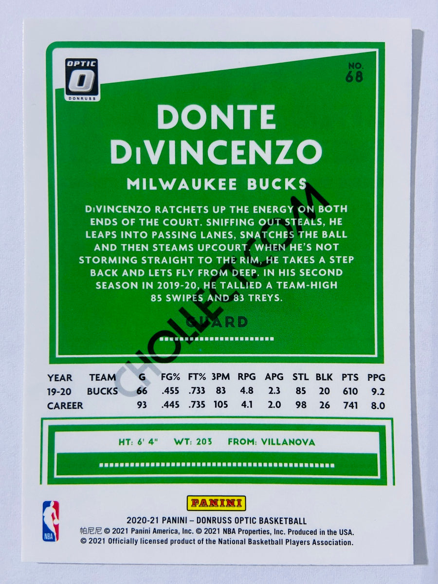 Donte DiVincenzo - Milwaukee Bucks 2020-21 Panini Donruss Optic #68