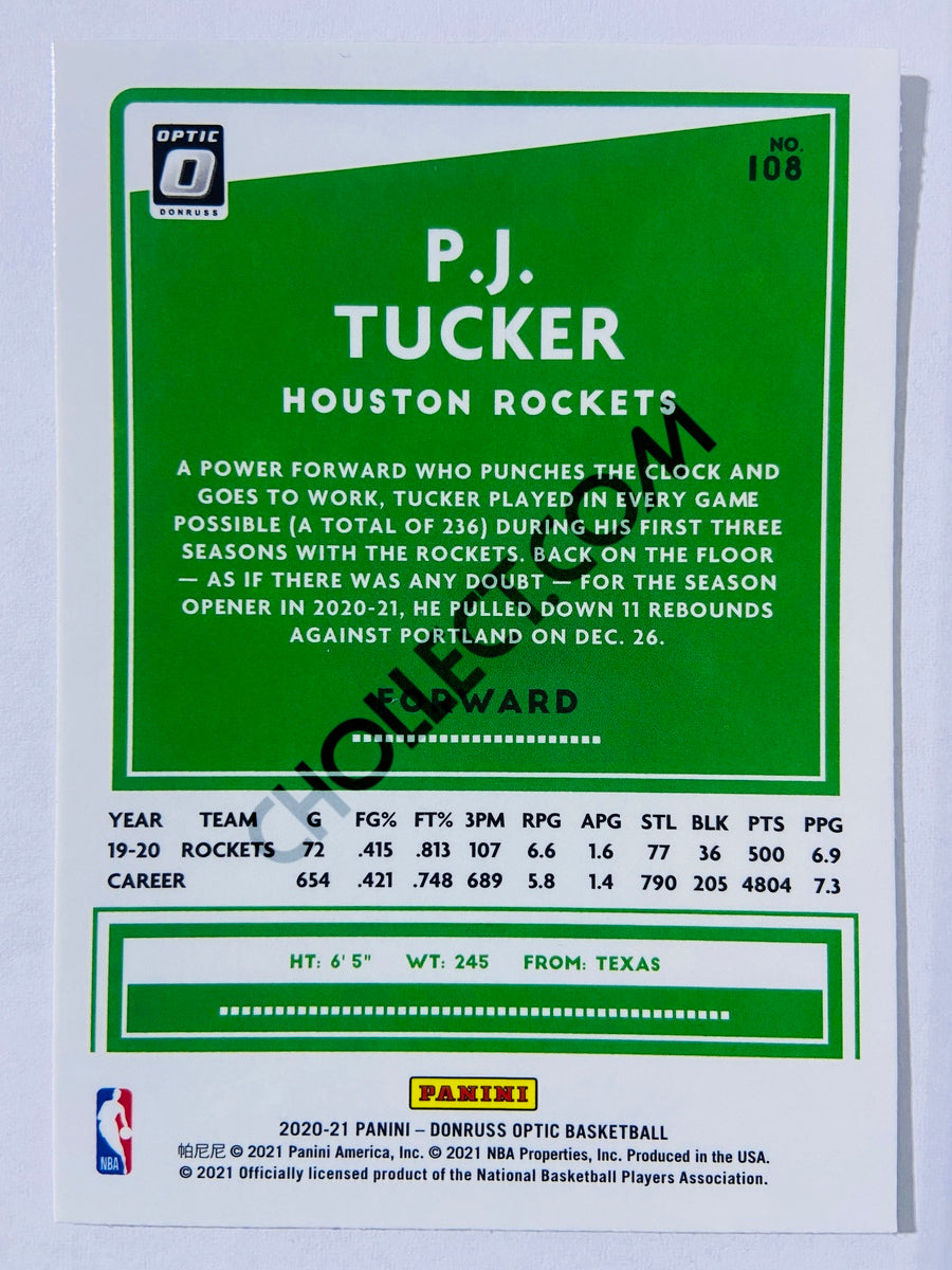 P.J. Tucker - Houston Rockets 2020-21 Panini Donruss Optic #108