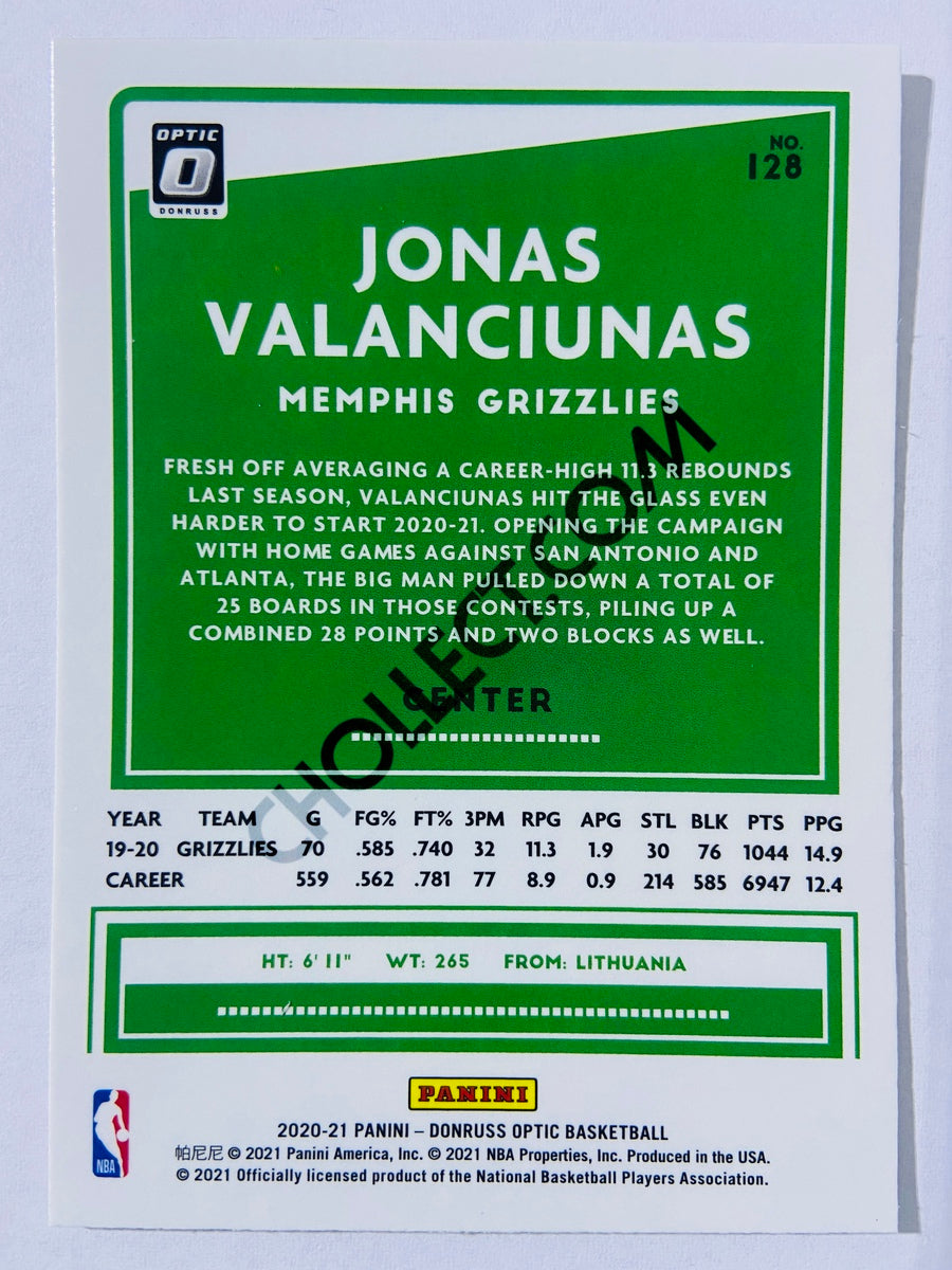 Jonas Valanciunas - Memphis Grizzlies 2020-21 Panini Donruss Optic #128