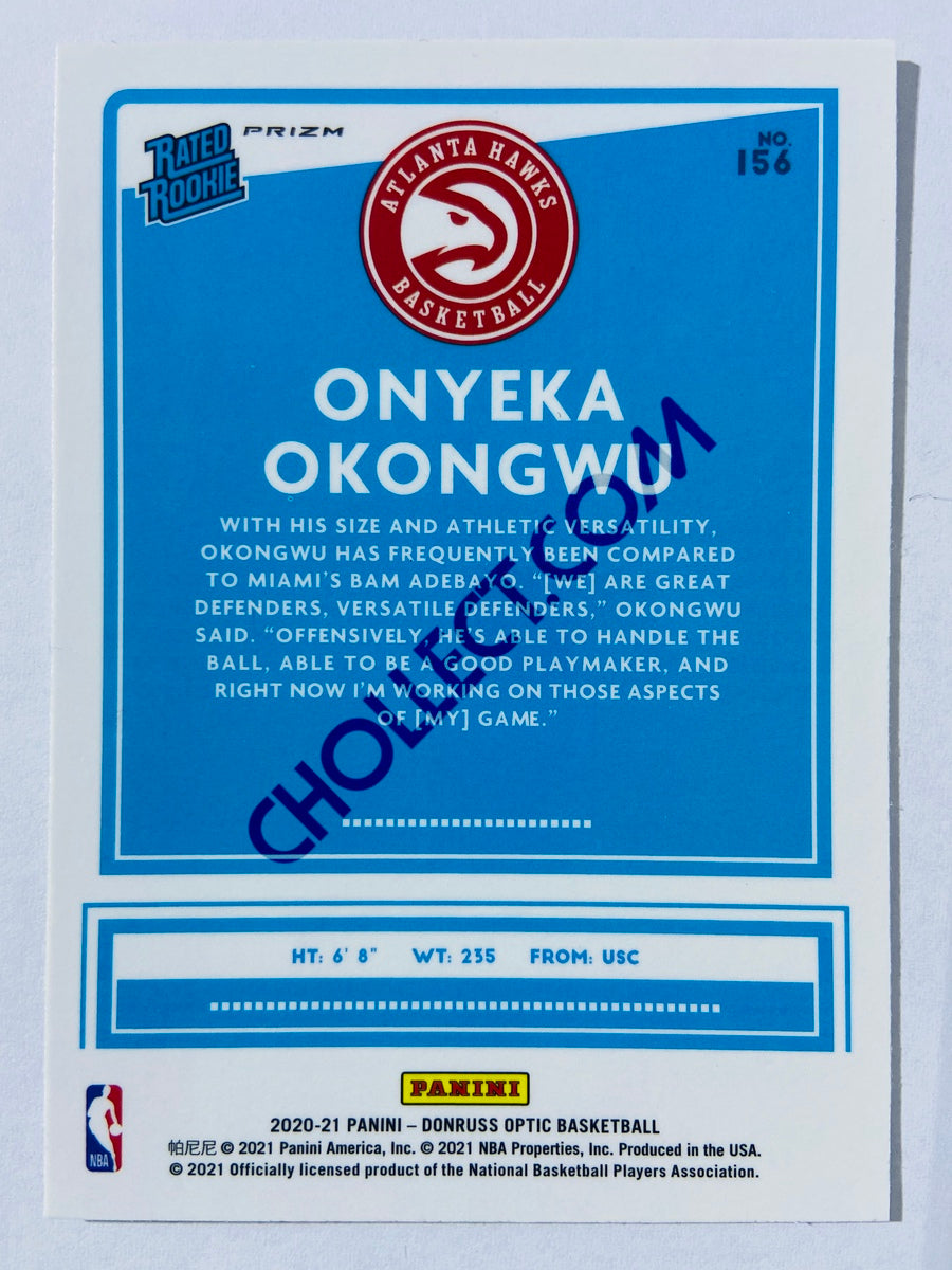 Onyeka Okongwu - Atlanta Hawks 2020-21 Panini Donruss Optic Rated Rookie Silver Holo Parallel #156