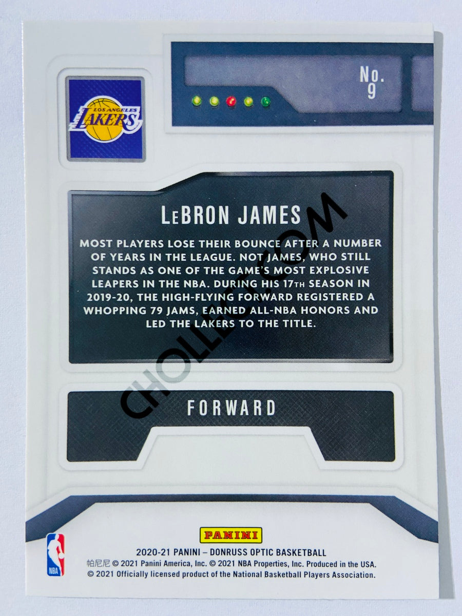 LeBron James - Los Angeles Lakers 2020-21 Panini Donruss Optic T-Minus 3.2.1. #9