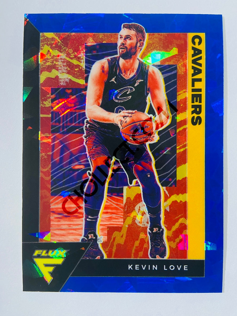 Kevin Love - Cleveland Cavaliers 2020-21 Panini Flux Blue Cracked Ice Parallel #34