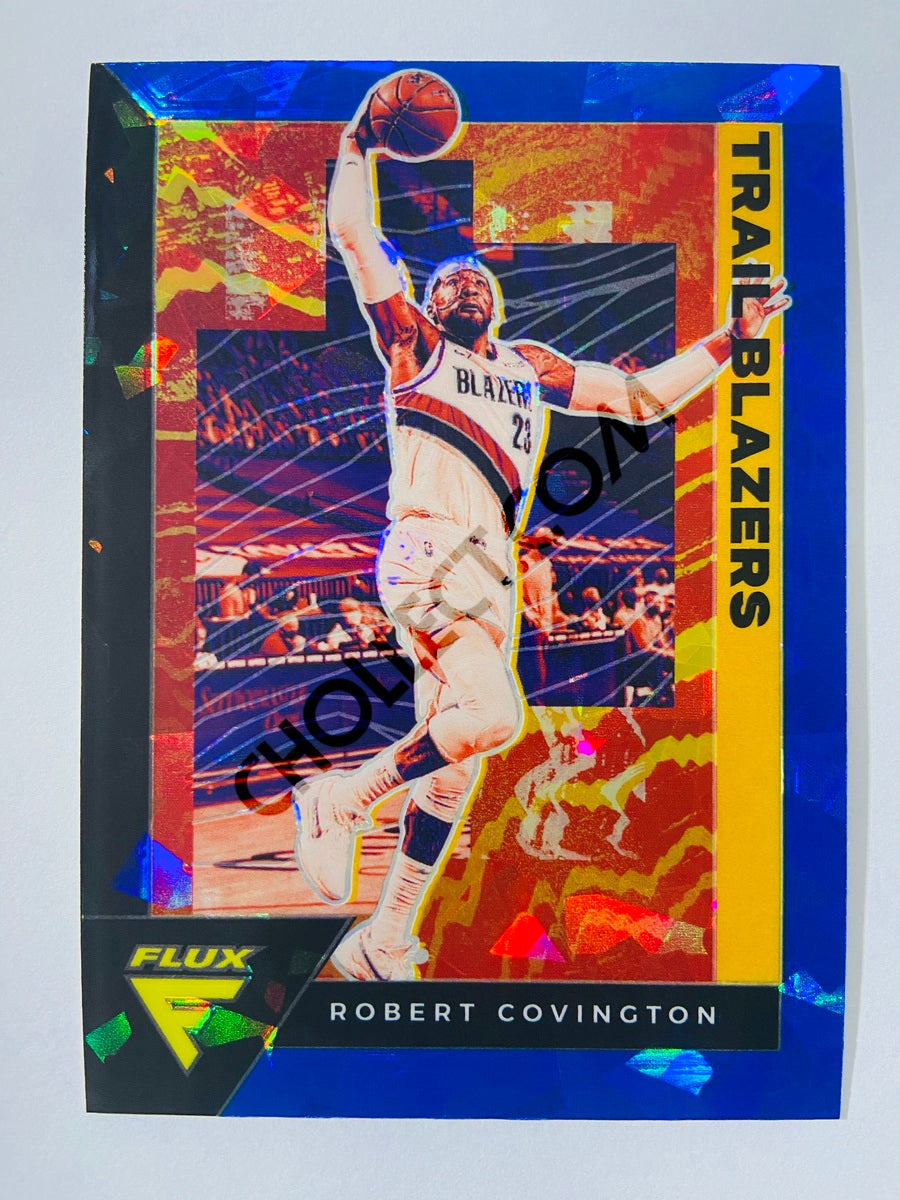 Robert Covington - Portland Trail Blazers 2020-21 Panini Flux Blue Cracked Ice Parallel #150