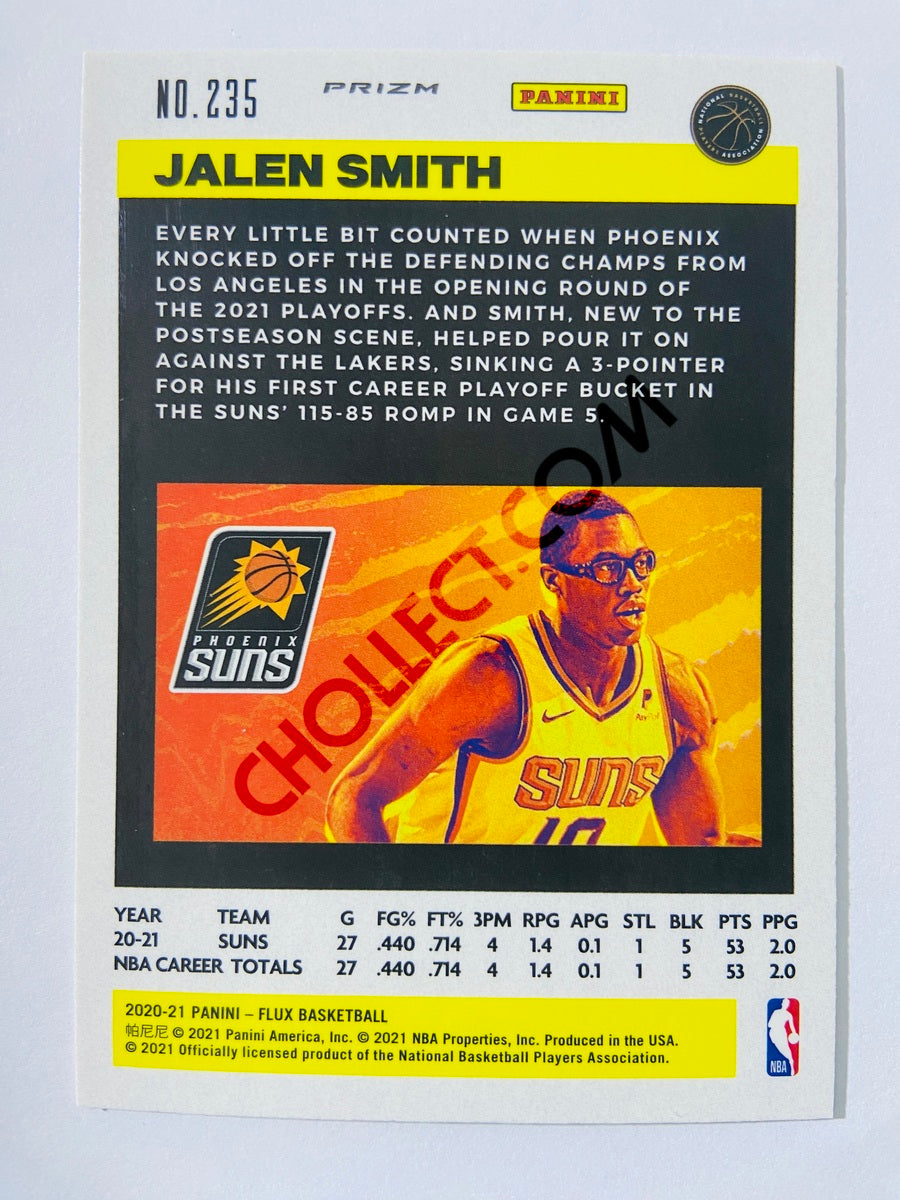 Jalen Smith - Phoenix Suns 2020-21 Panini Flux Blue Cracked Ice Parallel RC Rookie #235