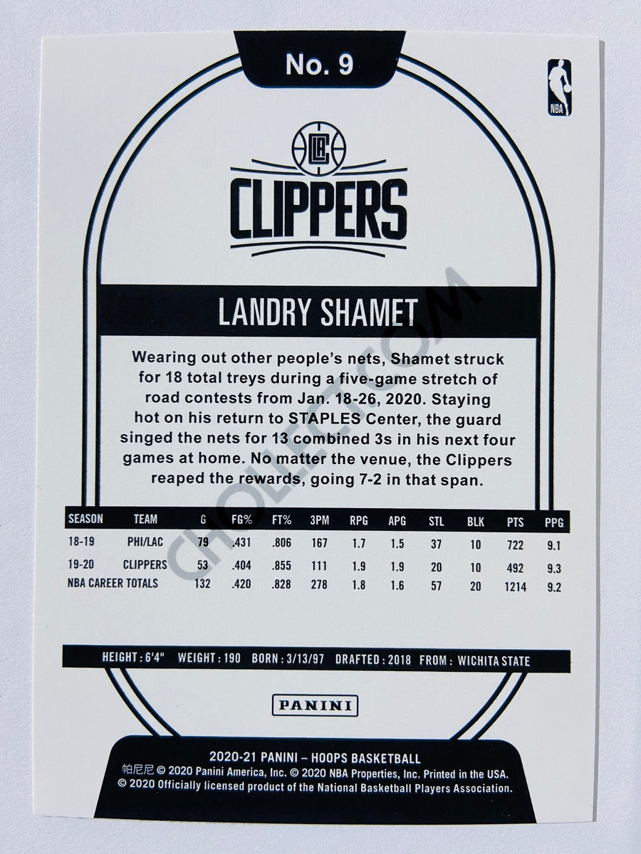 Landry Shamet - Los Angeles Clippers 2020-21 Panini Hoops #9