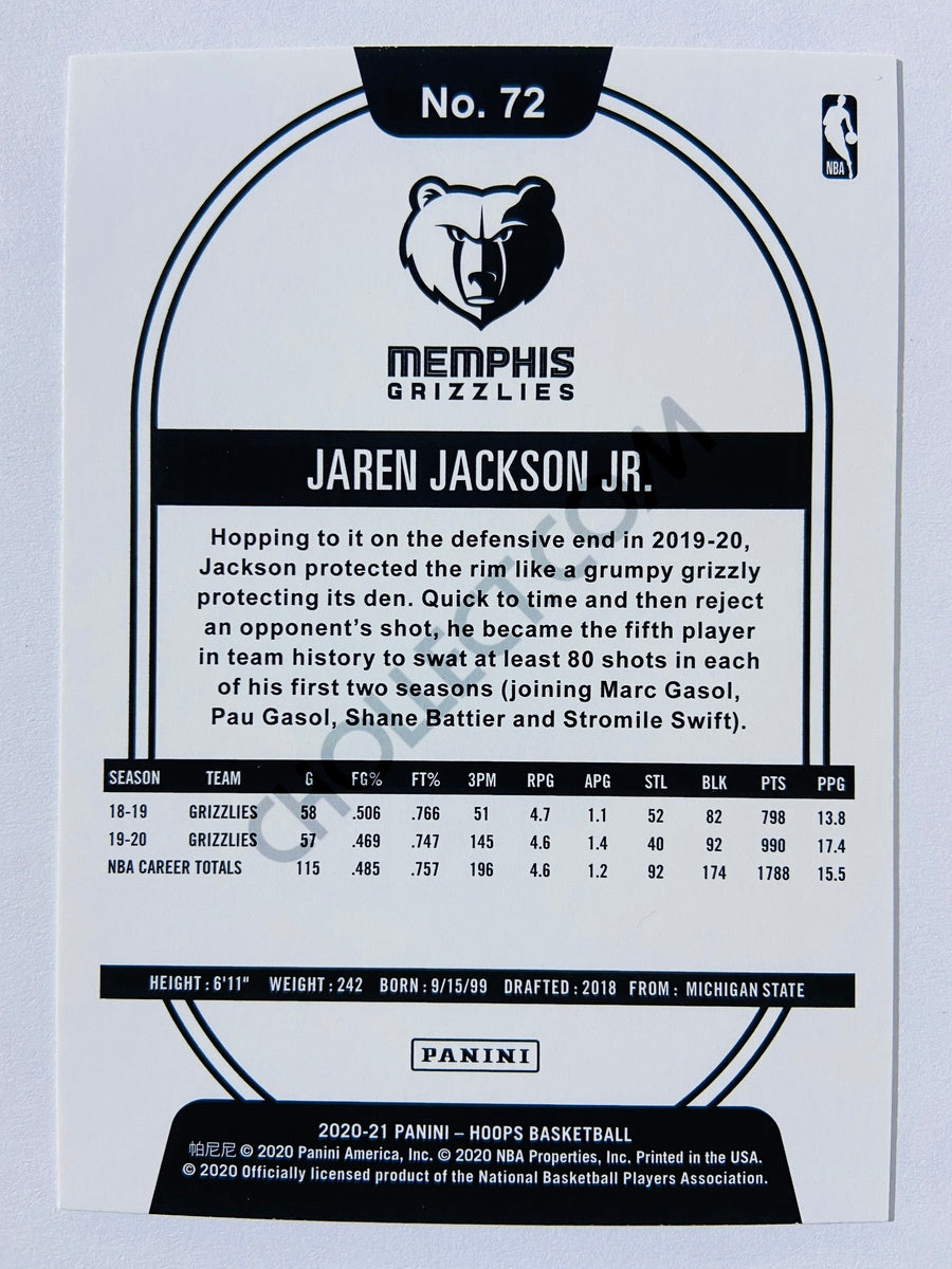 Jaren Jackson Jr. - Memphis Grizzlies 2020-21 Panini Hoops #72